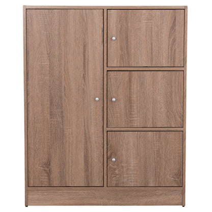 Cabinet With 4 Storage Spaces Matin Hm2479.02 Sonama Oak Melamine 80x39,5x99,5hcm.