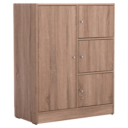Cabinet With 4 Storage Spaces Matin Hm2479.02 Sonama Oak Melamine 80x39,5x99,5hcm.
