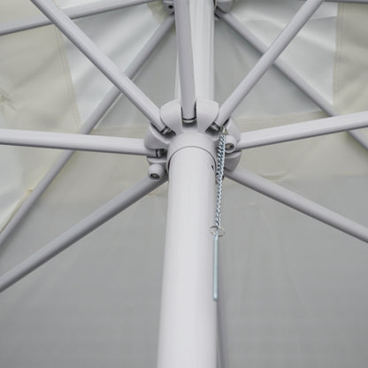Umbrella 3x3x2,65 M. Aluminum Cream With Crank Hm6004