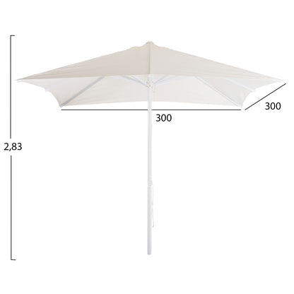 Professional Umbrella 3x3x2,83m Aluminum With Cloth In Beige Color Hm6026.01