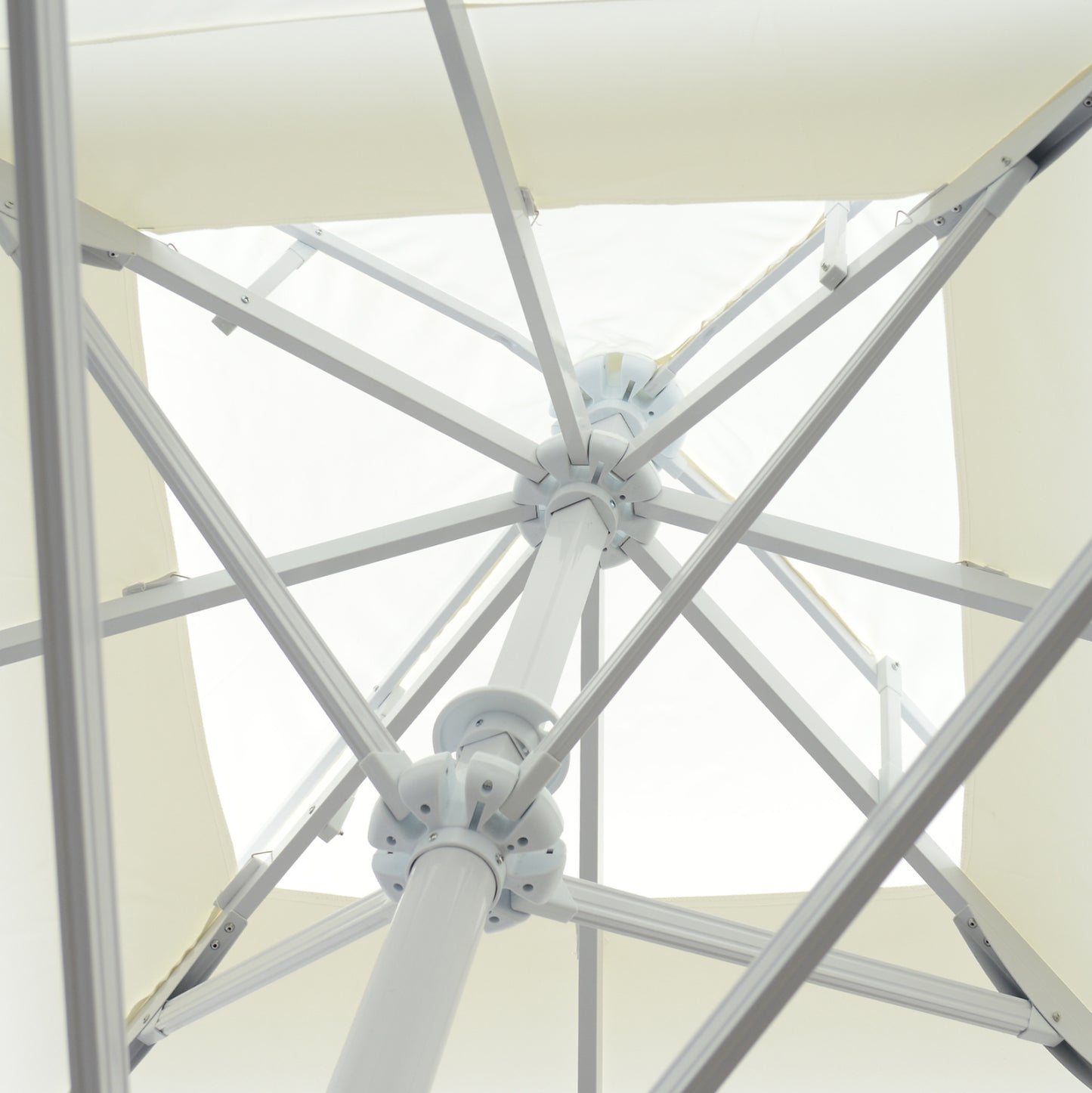 Professional Aluminum Umbrella Hm6002 White-enhanced Ventilation-telescopic-4Χ4x2,95hm