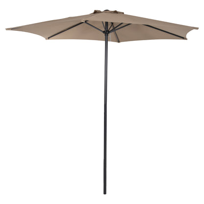 Aluminum Umbrella With 6 Spokes Kacen Hm6030.04 Mocha-anthracite Φ250x236h Cm.