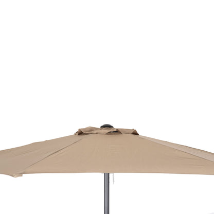 Aluminum Umbrella With 6 Spokes Kacen Hm6030.04 Mocha-anthracite Φ250x236h Cm.