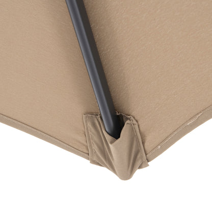 Aluminum Umbrella With 6 Spokes Kacen Hm6030.04 Mocha-anthracite Φ250x236h Cm.