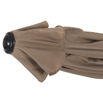 Aluminum Umbrella With 6 Spokes Kacen Hm6030.04 Mocha-anthracite Φ250x236h Cm.