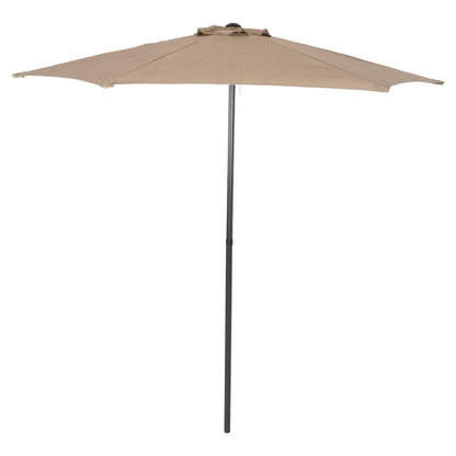 Aluminum Umbrella With 6 Spokes Kacen Hm6030.04 Mocha-anthracite Φ250x236h Cm.