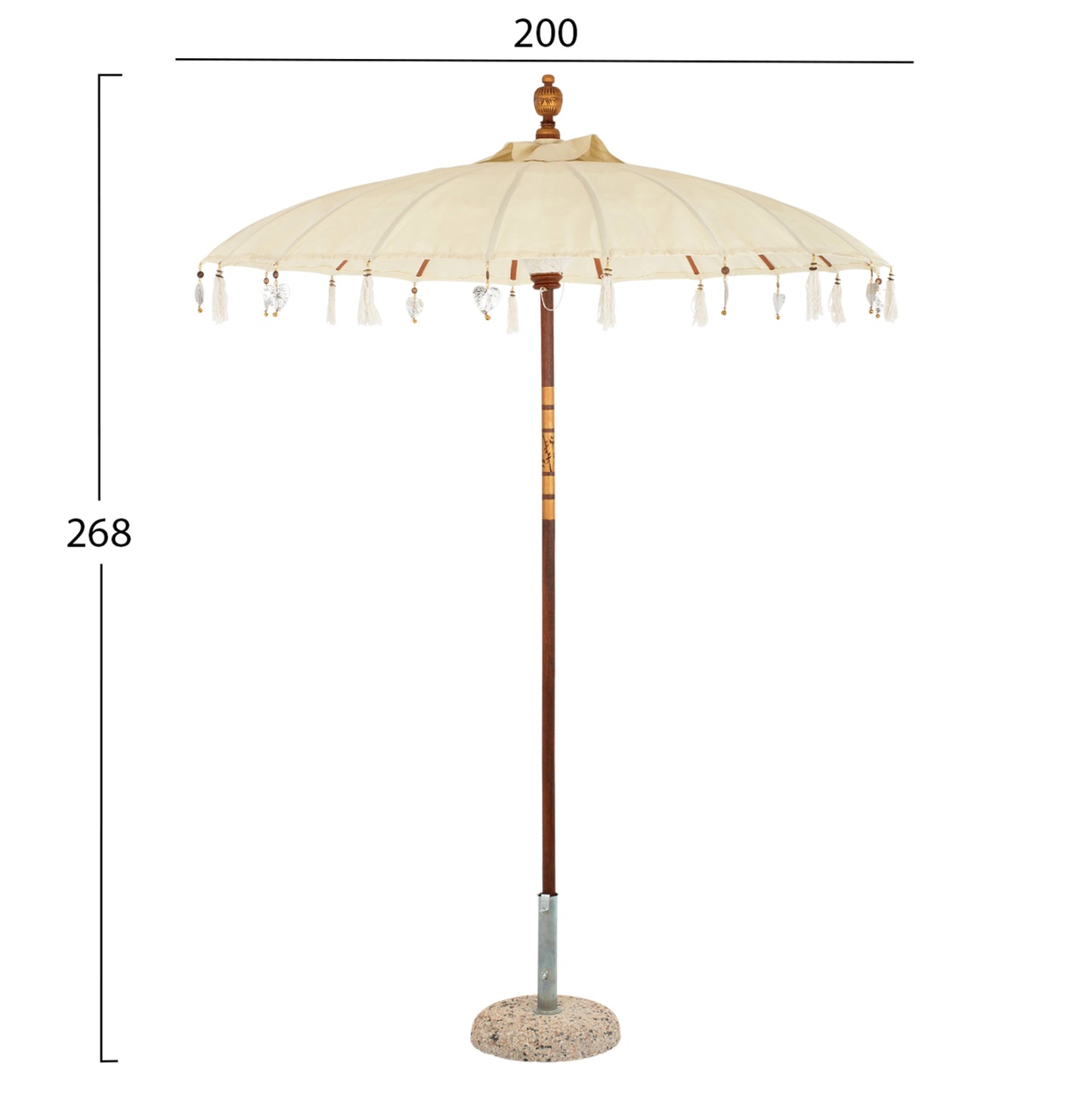Umbrella Without Base Hm6034 Off-white Φ200 Cm