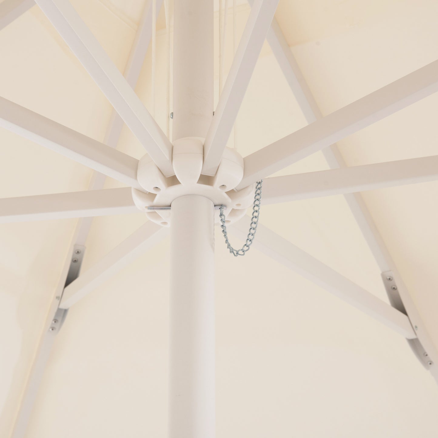 Professional Umbrella Alu Cashton 3x3x2.90m Cream Shade Hm6018.01