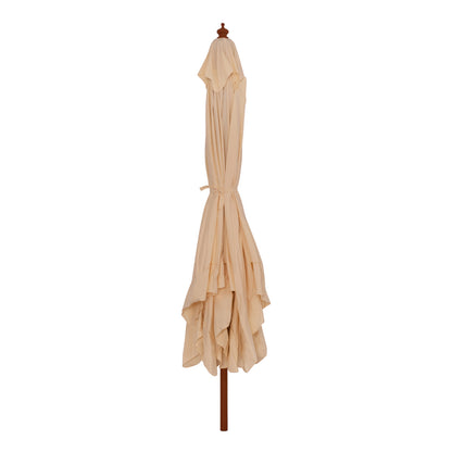 Professional Umbrella 3x3m With Wooden Frame Hm6022 Beige