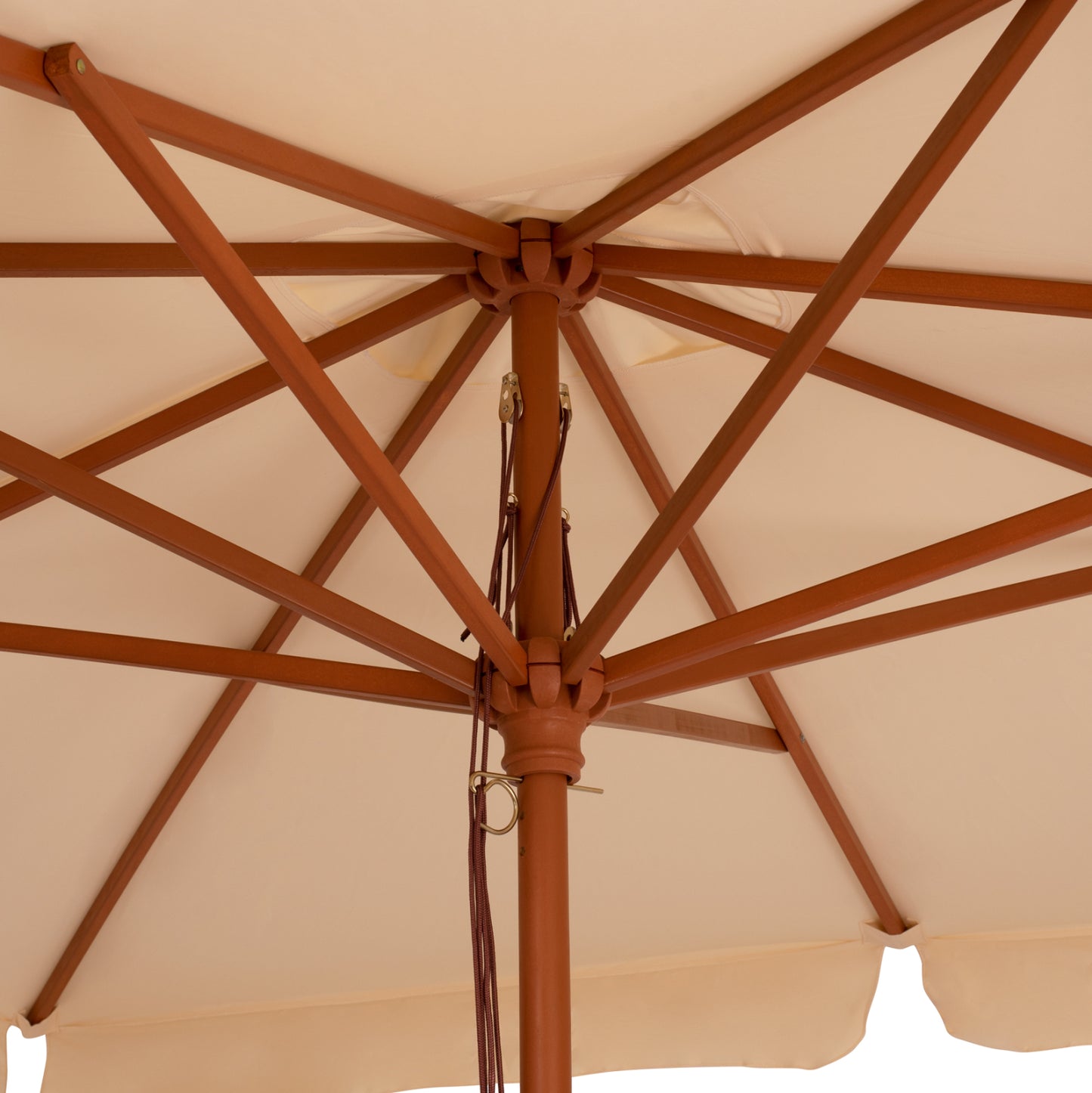Professional Umbrella 3x3m With Wooden Frame Hm6022 Beige