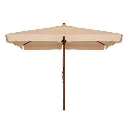 Professional Umbrella 3x3m With Wooden Frame Hm6022 Beige