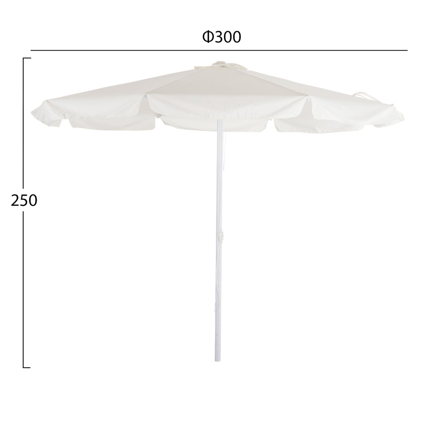 Professional Umbrella Alu 3m Cream Color One Piece Tube Hm6006