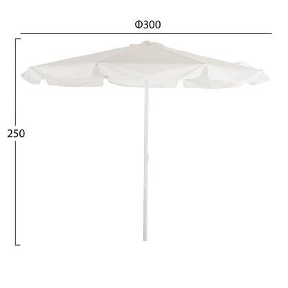 Professional Umbrella Alu 3m Cream Color One Piece Tube Hm6006