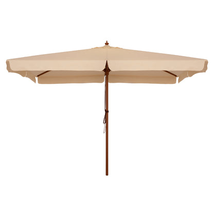 Professional Umbrella 4x4m With Wooden Frame Hm6023 Beige