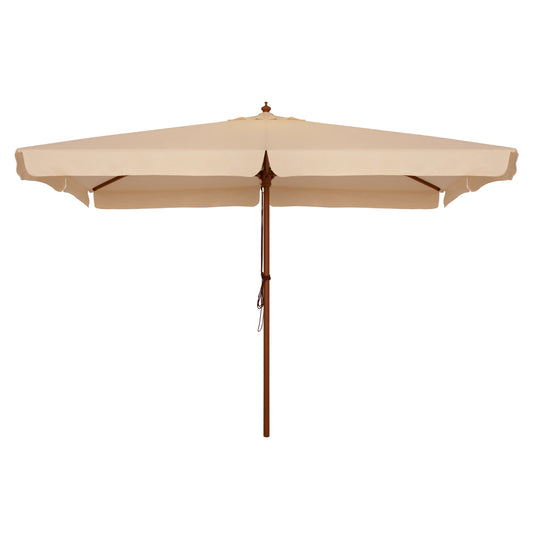 Professional Umbrella 4x4m With Wooden Frame Hm6023 Beige