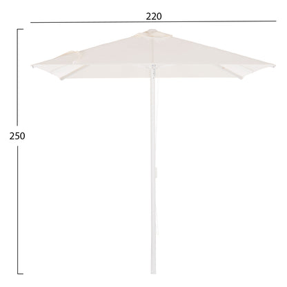 Professional Umbrella Alu Reggie 2.20x2.20x2.50m Cream Shade 8 Spokes Hm6013.01