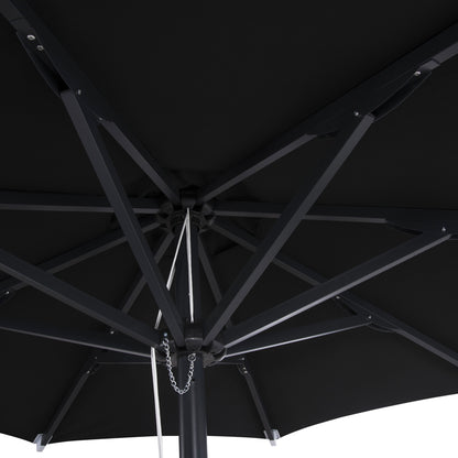 Professional Umbrella Alu Diameter 2.20m Aluminum Black Acrylic Fabric Hm6028.03