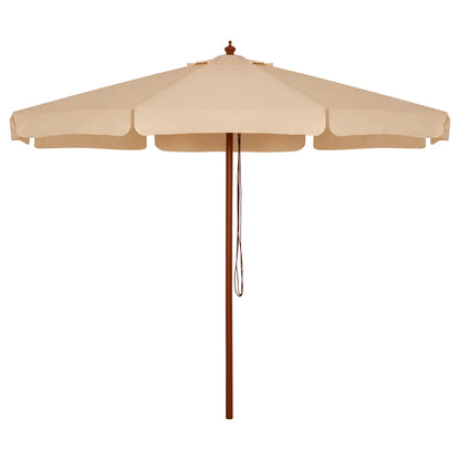 Professional Umbrella 3m With Wooden Frame Hm6020 Beige