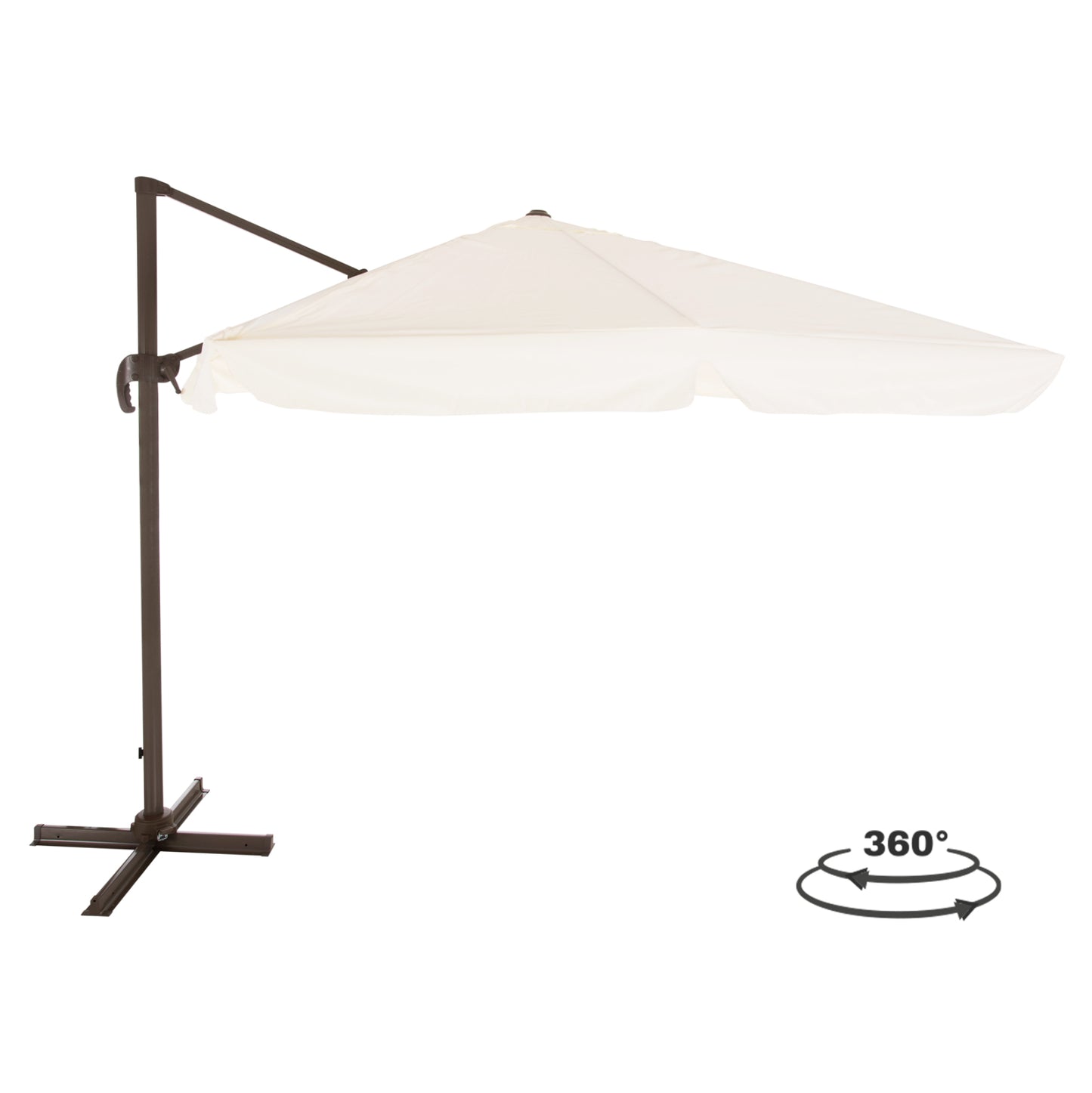 Umbrella Shader Alu 3x3 360 Degree With Grey Fabric Hm6025.01