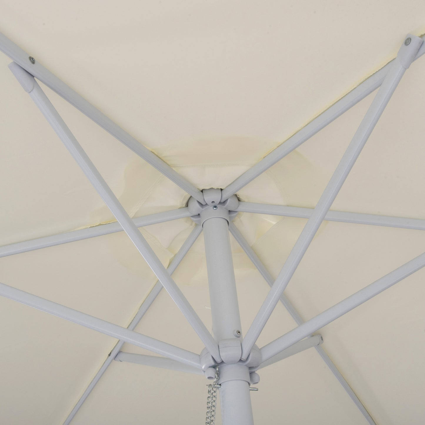 Umbrella D3,00x2,50Μ Aluminum Beige Color With Side Panel Hm6003