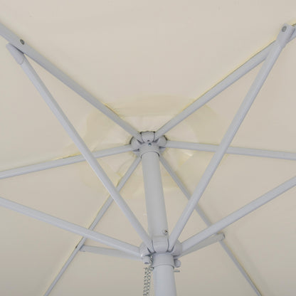 Umbrella D3,00x2,50Μ Aluminum Beige Color With Side Panel Hm6003