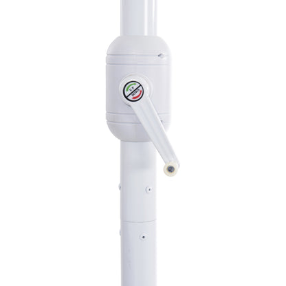 Umbrella D3,00x2,50Μ Aluminum Beige Color With Side Panel Hm6003