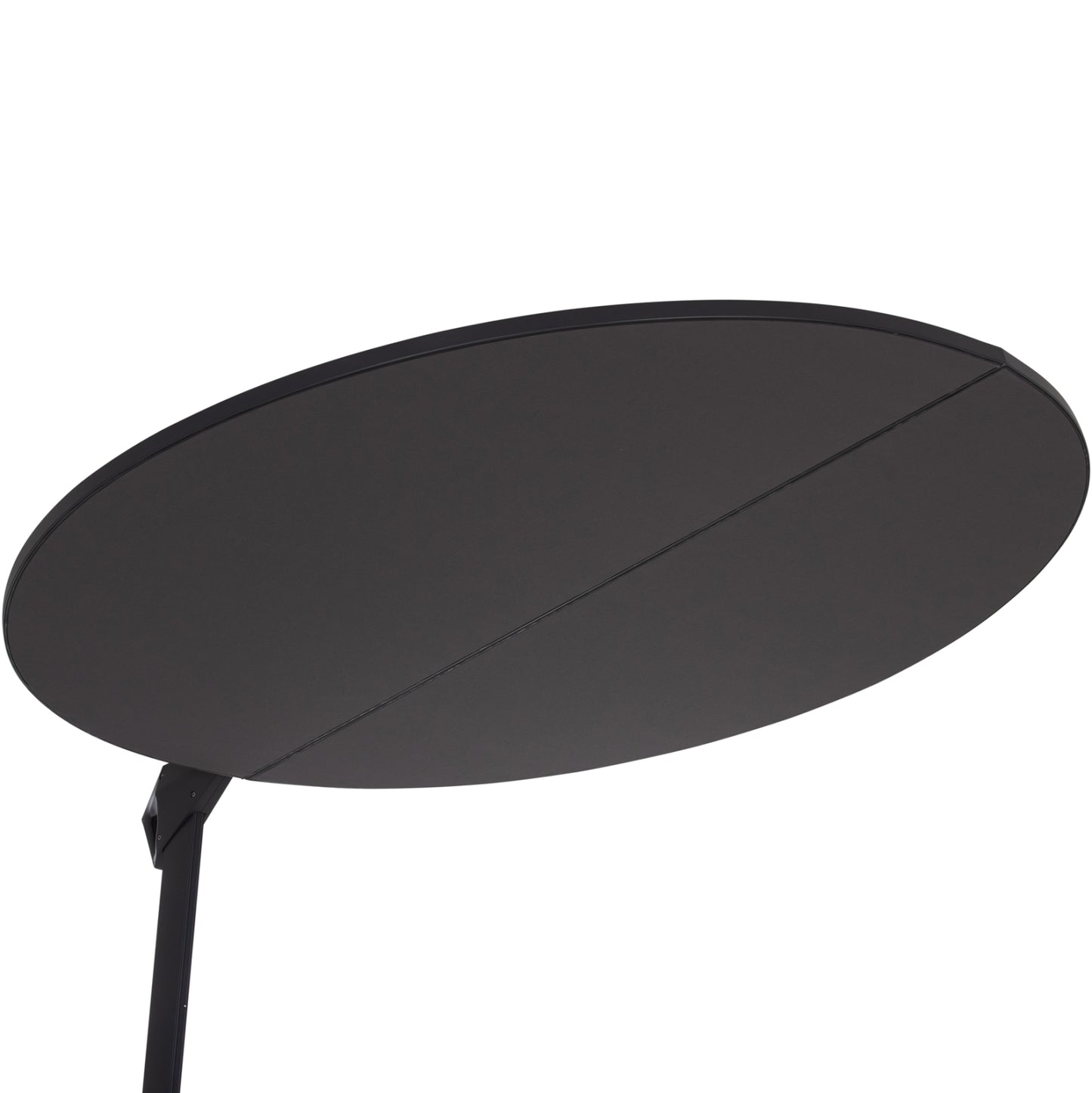 Umbrella With Ground Base Series Cannopy Hm21285.01 Aluminum & Granite--pencil Grey Color Φ2.2m