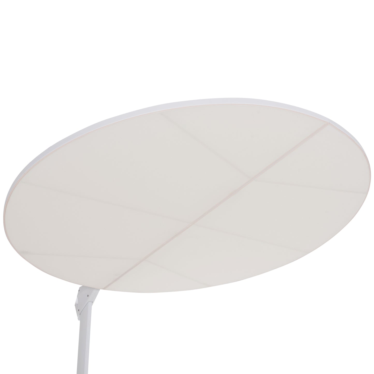 Umbrella With Ground Base Series Cannopy Hm21285.02 Aluminum & Granite--white Color Φ2.2m