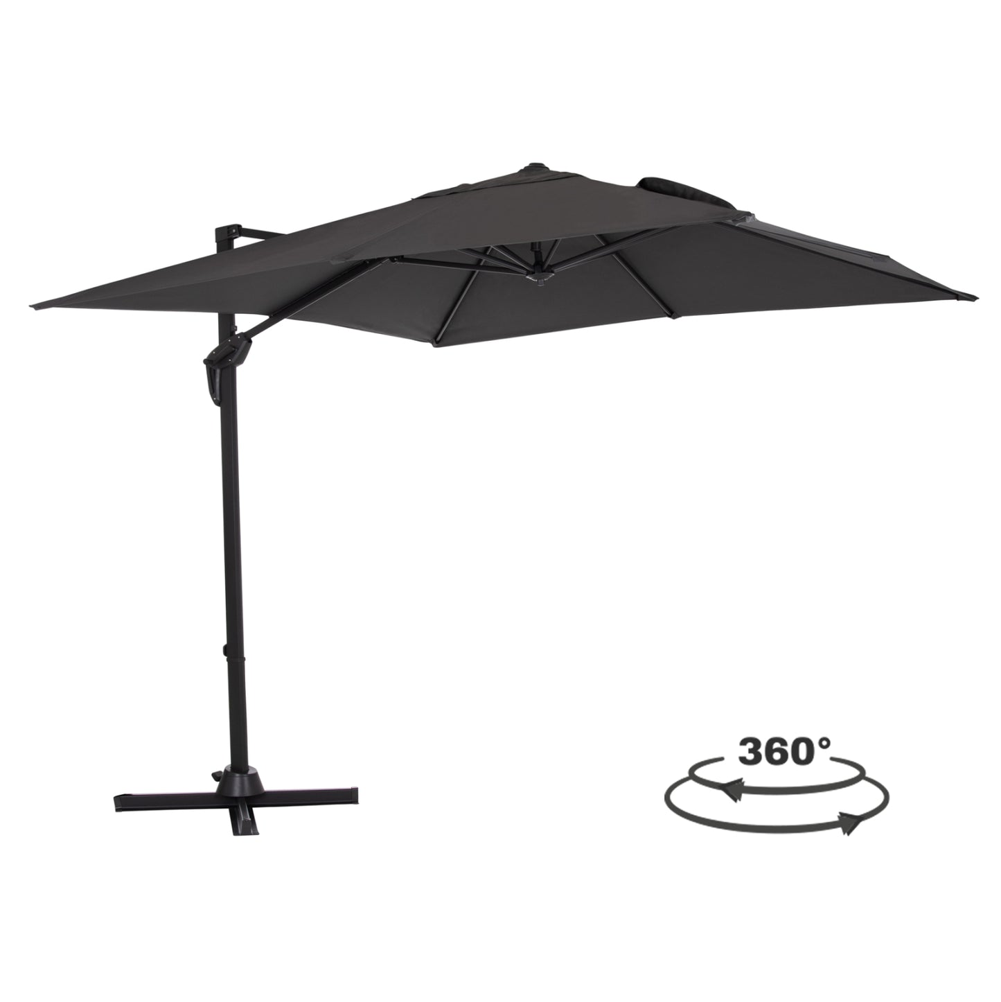 Poolside Umbrella Javante Hm6623.01 Grey Aluminum & Shade 2.7x2.7x2.7hcm.