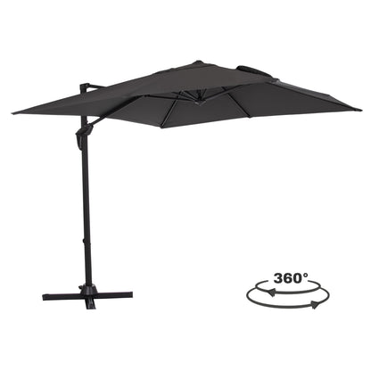 Poolside Umbrella Javante Hm6623.01 Grey Aluminum & Shade 2.7x2.7x2.7hcm.