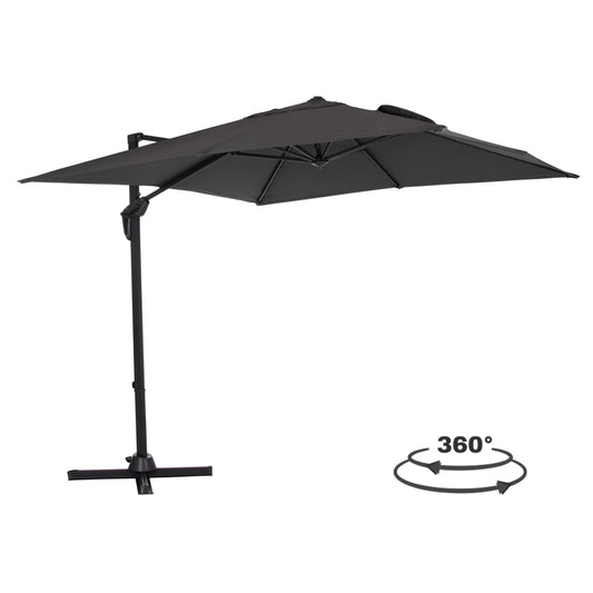 Poolside Umbrella Javante Hm6623.01 Grey Aluminum & Shade 2.7x2.7x2.7hcm.