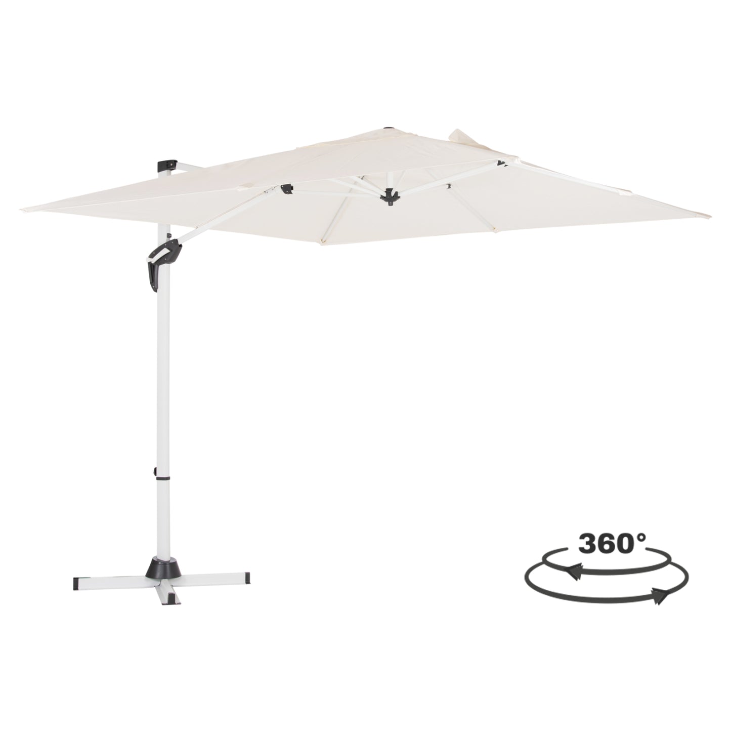 Poolside Umbrella Javante Hm6623.02 White Aluminum & Shade 2.7x2.7x2.7hcm.
