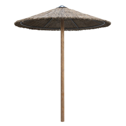 Umbrella With Straw Wooden Pole And Support Beams Φ216x270h.hm5896
