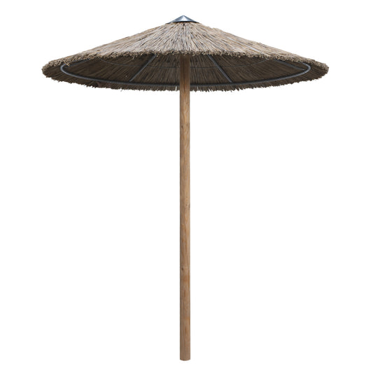 Umbrella With Straw Wooden Pole And Support Beams Φ216x270h.hm5896