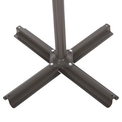 Folding Umbrella Geldorf Hm6092 Metal & Polyester Shade In Brown Φ260x245hcm.