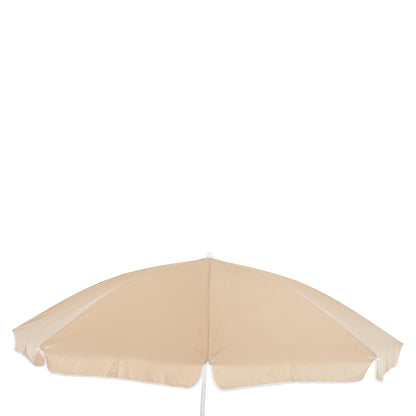 Beach Umbrella With 8 Fiberglass Spokes 2.00m Hm6015.04 Mocha Color-white Pole