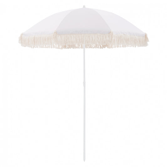 Beach Umbrella With Beige Macrame Frictions Hm5775.01 8 Radias Φ180Χ200m.