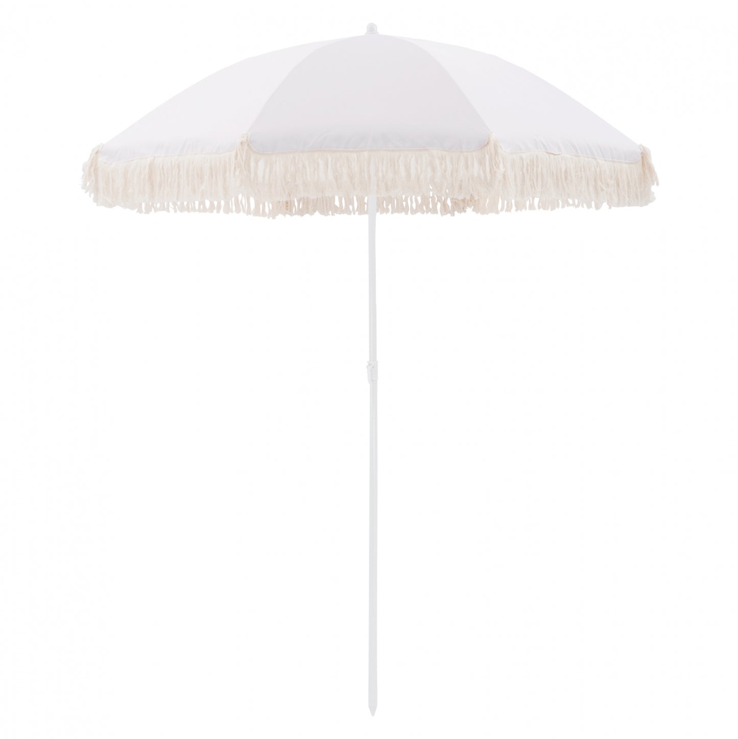 Beach Umbrella With Beige Macrame Frictions Hm5775.01 8 Radias Φ180Χ200m.