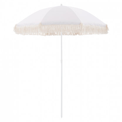 Beach Umbrella With Beige Macrame Frictions Hm5775.01 8 Radias Φ180Χ200m.