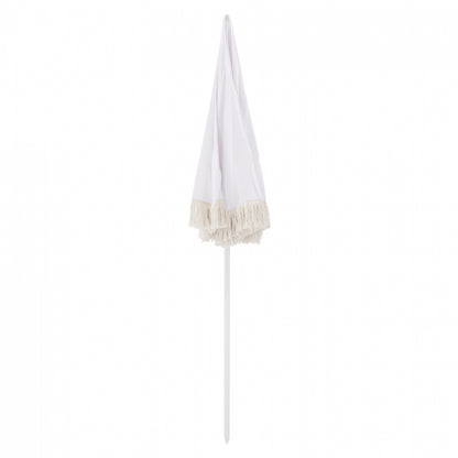 Beach Umbrella With Beige Macrame Frictions Hm5775.01 8 Radias Φ180Χ200m.