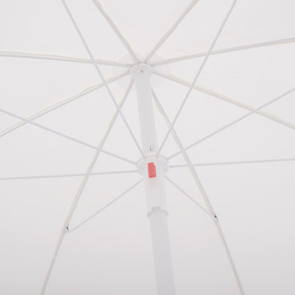 Beach Umbrella With Beige Macrame Frictions Hm5775.01 8 Radias Φ180Χ200m.