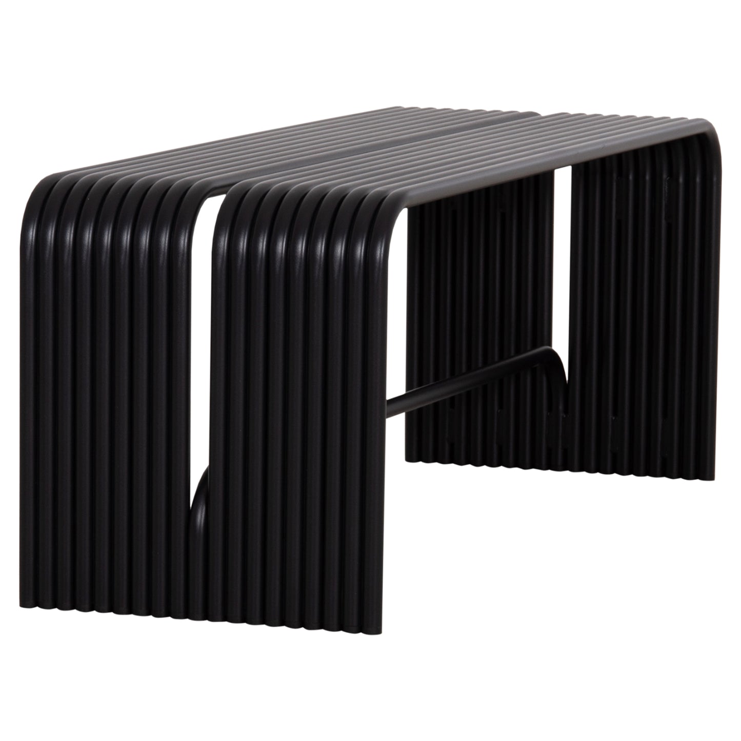 Bench 2-seater Series Intrepid Hm6327.01 Aluminum In Black 109,5x37x42hcm.