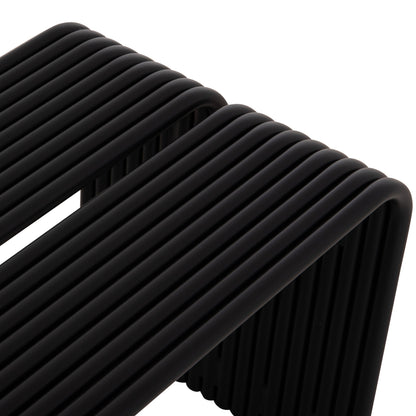 Bench 2-seater Series Intrepid Hm6327.01 Aluminum In Black 109,5x37x42hcm.