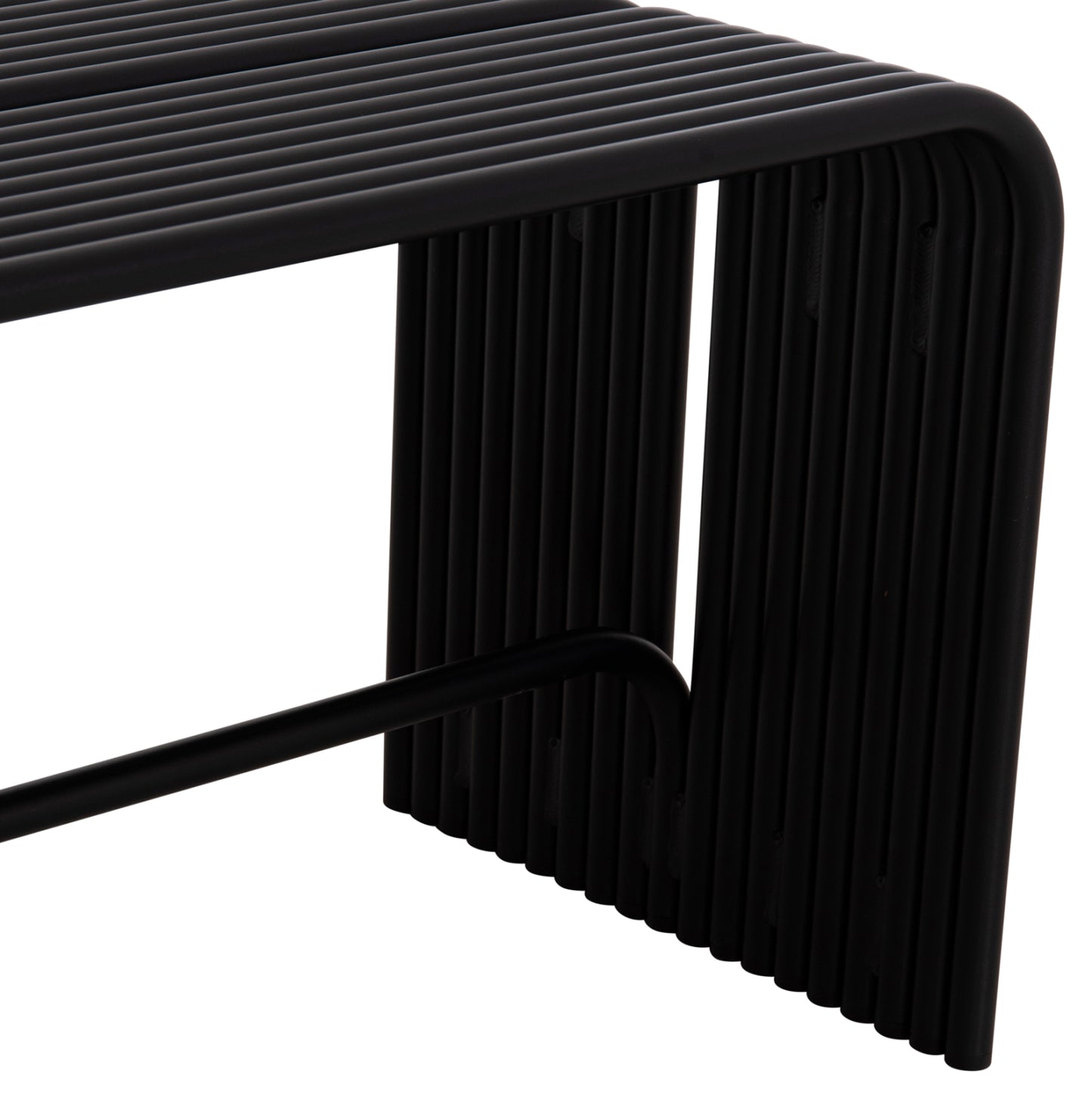 Bench 2-seater Series Intrepid Hm6327.01 Aluminum In Black 109,5x37x42hcm.