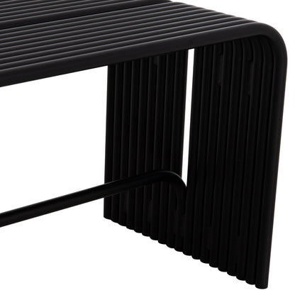 Bench 2-seater Series Intrepid Hm6327.01 Aluminum In Black 109,5x37x42hcm.