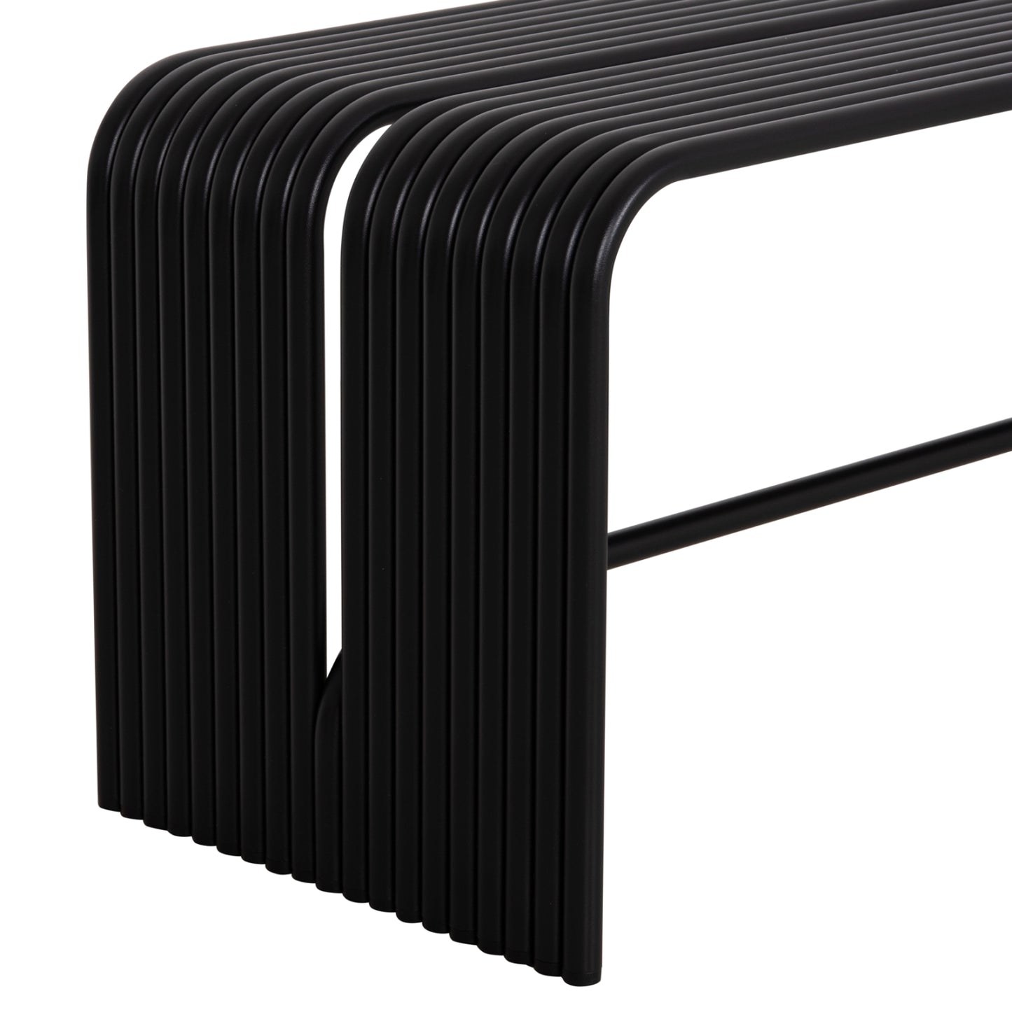 Bench 2-seater Series Intrepid Hm6327.01 Aluminum In Black 109,5x37x42hcm.