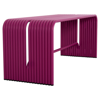 Bench 2-seater Series Intrepid Hm6327.05 Aluminum In Purple Color 109,5x37x42hcm.