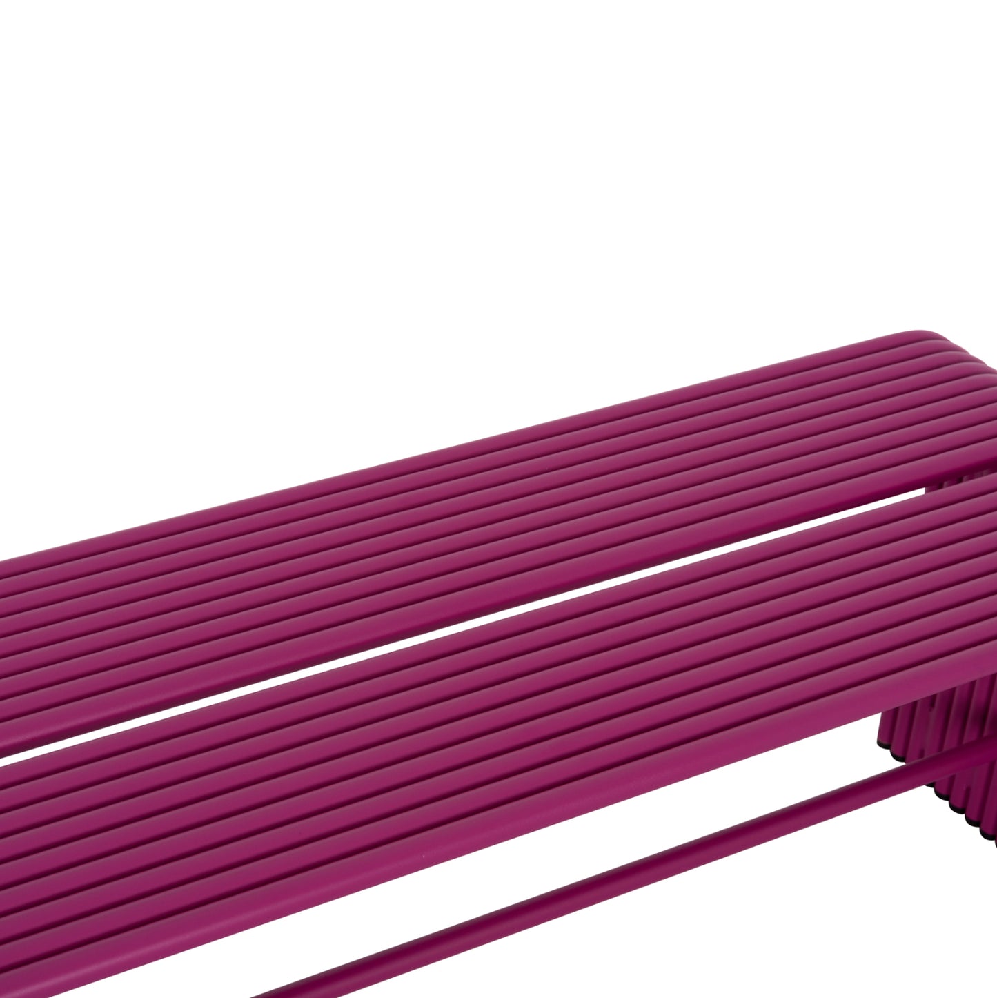 Bench 2-seater Series Intrepid Hm6327.05 Aluminum In Purple Color 109,5x37x42hcm.