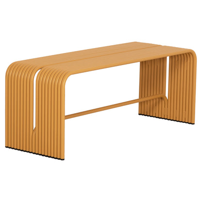 Bench 2-seater Series Intrepid Hm6327.06 Aluminum In Yellow Color 109,5x37x42hcm.