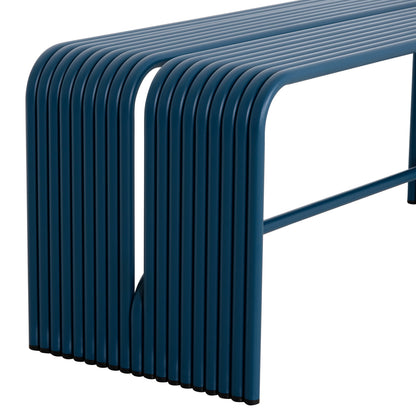 Bench 2-seater Series Intrepid Hm6327.08 Aluminum In Blue 109,5x37x42hcm.